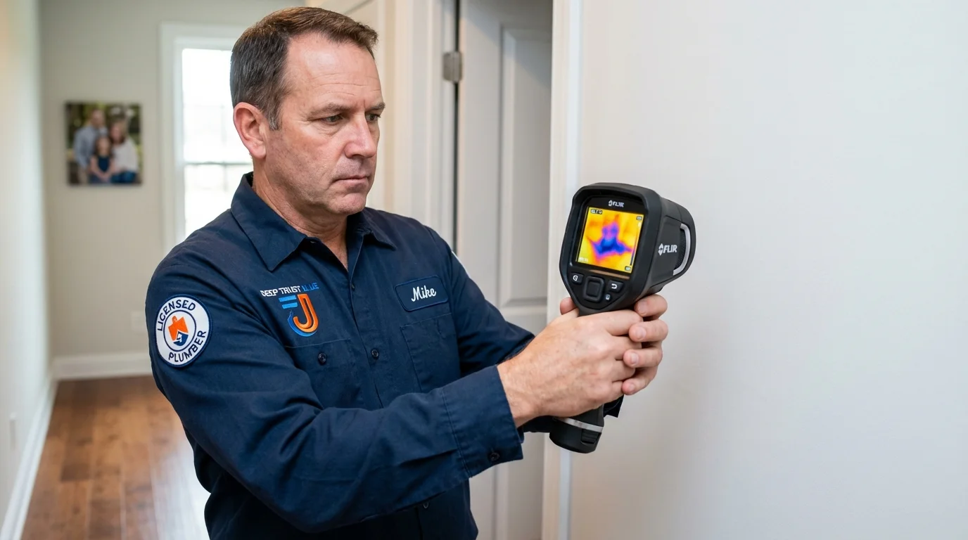 Thermal imaging leak detection by Johns Plumbing LLC in Warroad