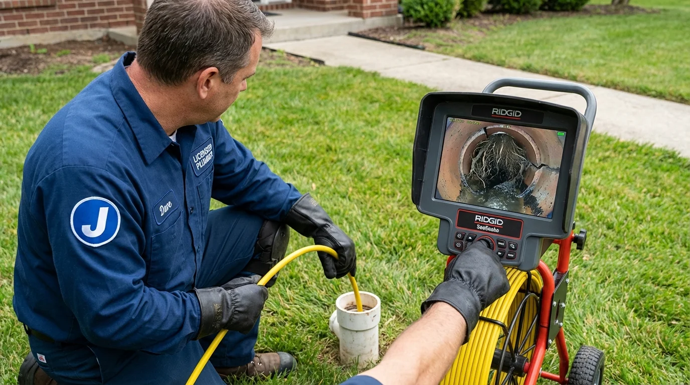 Sewer camera inspection being performed by Johns Plumbing LLC in Warroad