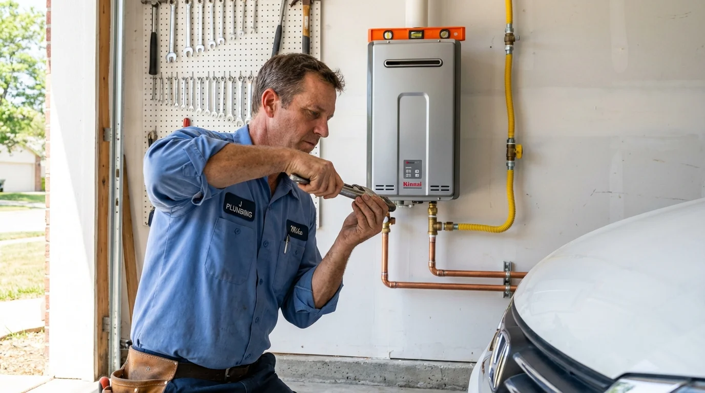 Tankless water heater installation by a Johns Plumbing LLC plumber in Warroad